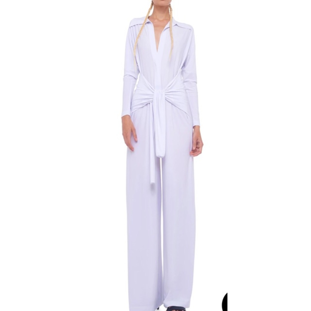 Norma Kamala Tie Front Jumpsuit